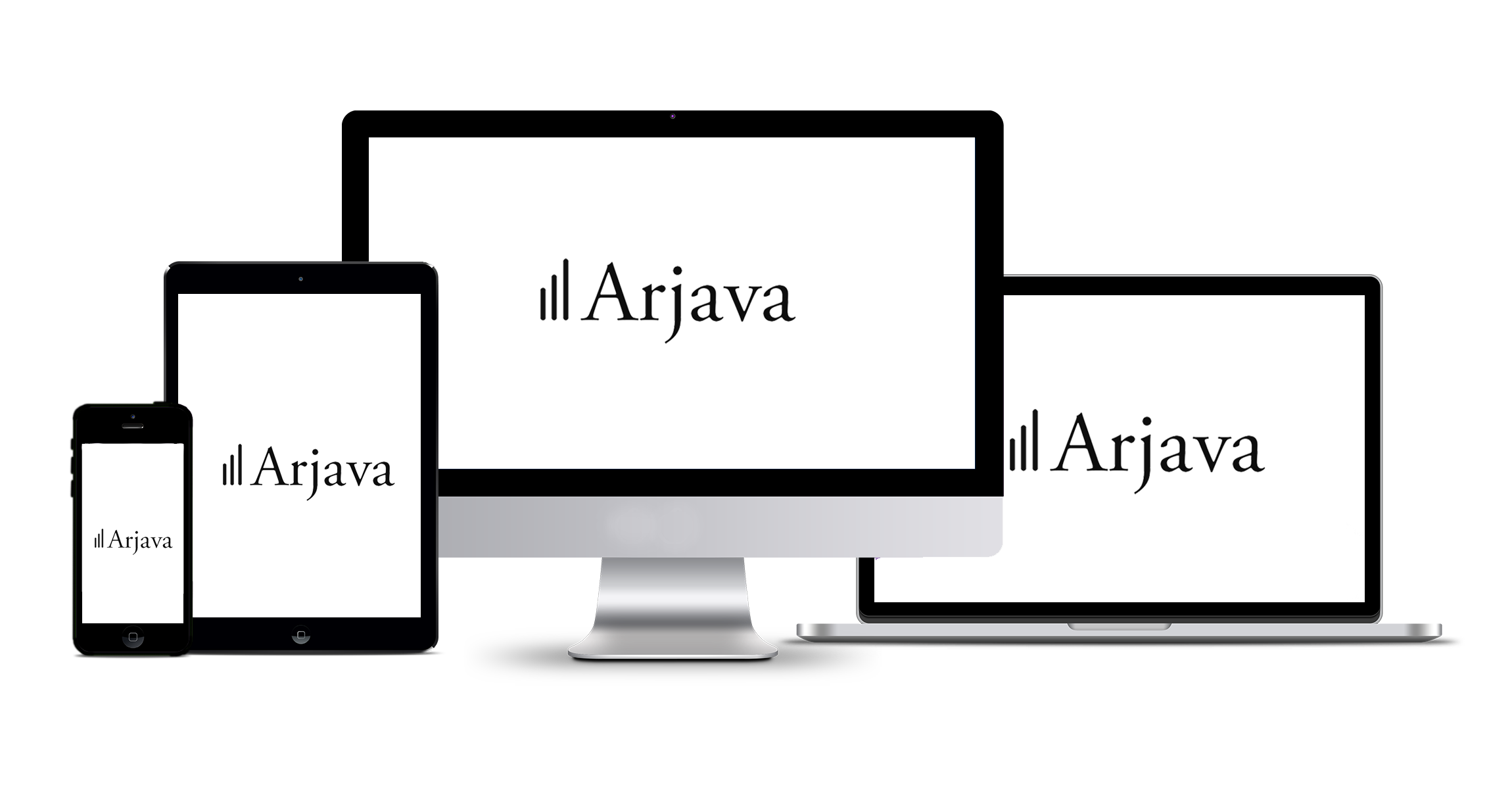 arjava logo laptop mockup